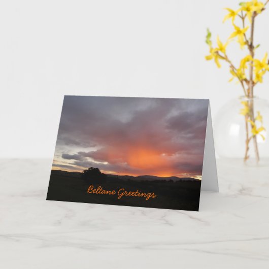 Carte "Salutations de Beltane " (Fleur jaune)