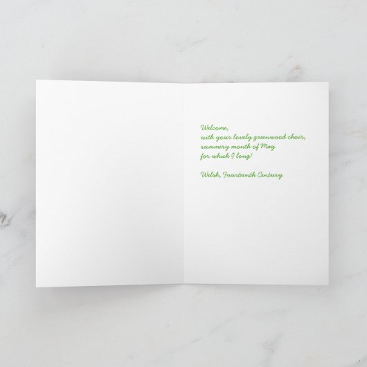 Carte "Salutations de Beltane " (Intérieur)