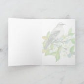 Carte Salutations de blanc de moqueur de la Floride (Intérieur)