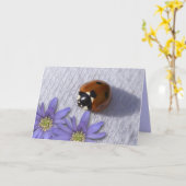 Carte Salutations de bogue de la dame (Fleur jaune)