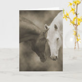 Carte Salutations de cheval (Fleur jaune)