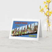 Carte Salutations de Cleveland, Ohio ! (Fleur jaune)