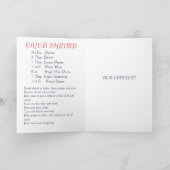 Carte Salutations de crevette de Cajun (Intérieur)