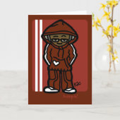 Carte salutations de da hood. (Fleur jaune)