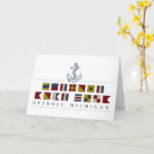 Carte Salutations de Detroit (Fleur jaune)