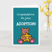 Carte Salutations de félicitations d'adoption (Fleur jaune)