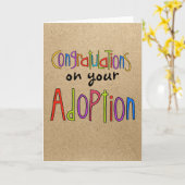 Carte Salutations de félicitations d'adoption (Fleur jaune)