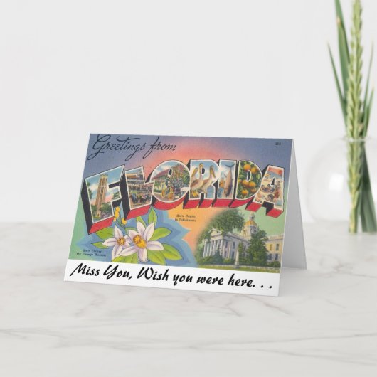 Carte Salutations de FLORIDA (Devant)
