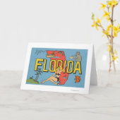 Carte Salutations de Floride (Bleu)Floride (Fleur jaune)