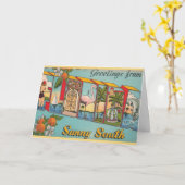 Carte Salutations de Floride pour les Fêtes (Fleur jaune)