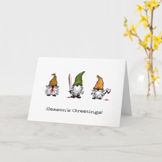 Carte Salutations de Gnome (Fleur jaune)