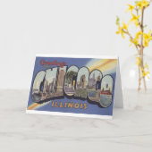 Carte Salutations de grand thème de cru de lettre de (Fleur jaune)