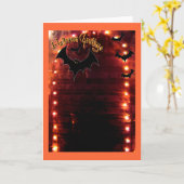 Carte Salutations de Halloween (Fleur jaune)