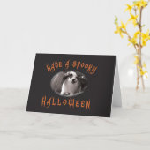 Carte Salutations de Halloween avec le lapin (Fleur jaune)
