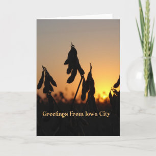 Carte Salutations de Iowa City, Soja pour toutes occasio