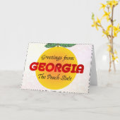 Carte Salutations de la Géorgie (Fleur jaune)