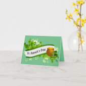 Carte Salutations de la Saint-Patrick (Fleur jaune)