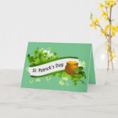 Carte Salutations de la Saint Patrick (Fleur jaune)
