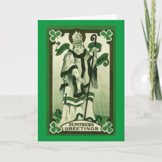 Carte Salutations de la Saint-Patrick (Erin Go Bragh) (Devant)