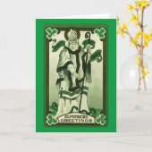 Carte Salutations de la Saint-Patrick (Erin Go Bragh) (Fleur jaune)