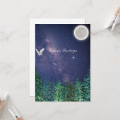 Carte Salutations de la saison - Lune de hibou (Devant/Arrière en situation)