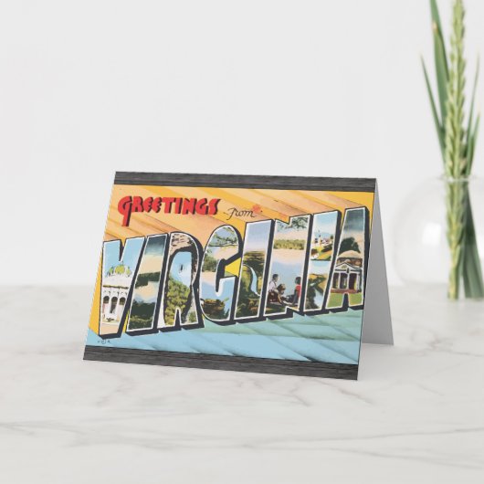 Carte Salutations de la Virginie, cru (Devant)