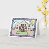 Carte Salutations de l'Alamo San Antonio Texas (Fleur jaune)