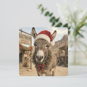 Carte Salutations de l'âne de Noël d'Oatman