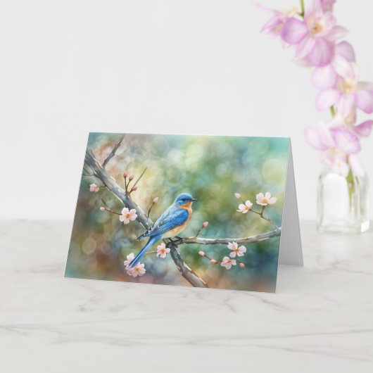 Carte Salutations de l'équinoxe de printemps Fleurs et O (Orchidée)