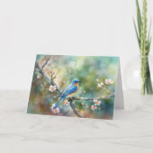 Carte Salutations de l'équinoxe de printemps Fleurs et O (Devant)