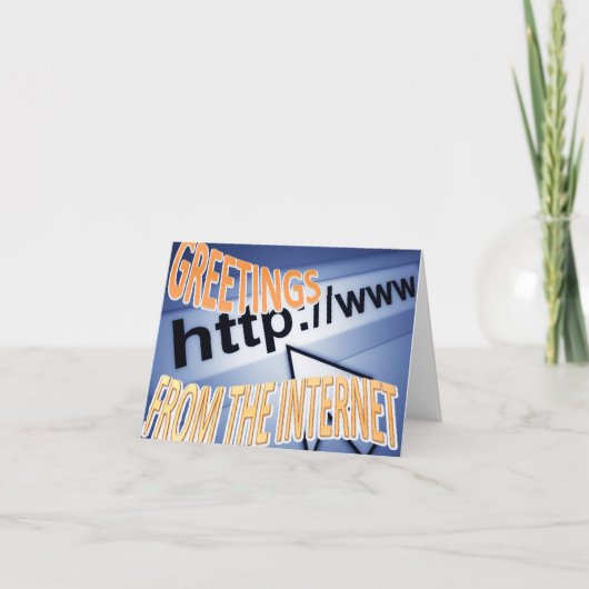 Carte salutations de l'Internet (Devant)