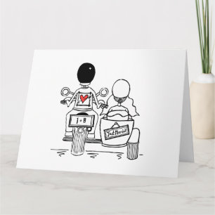 Carte Salutations de Mariage de motocyclette personnalis