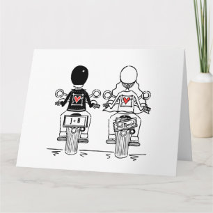 Carte Salutations de Mariage de motocyclette personnalis