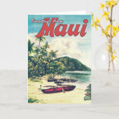 Carte Salutations De Maui, Hawaii (Fleur jaune)