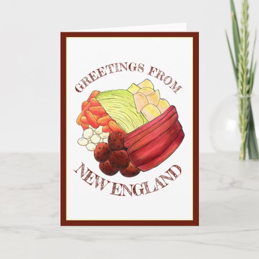 Carte Salutations de New England Classic Boiled Dinner (Devant)