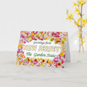 Carte Salutations de New Jersey (Fleur jaune)