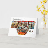 Carte Salutations de New Jersey de plage de Bradley (Fleur jaune)