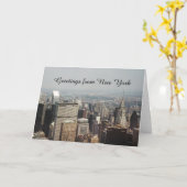 Carte Salutations de New York, New York (Fleur jaune)