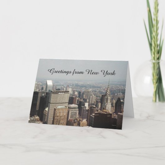 Carte Salutations de New York, New York (Devant)