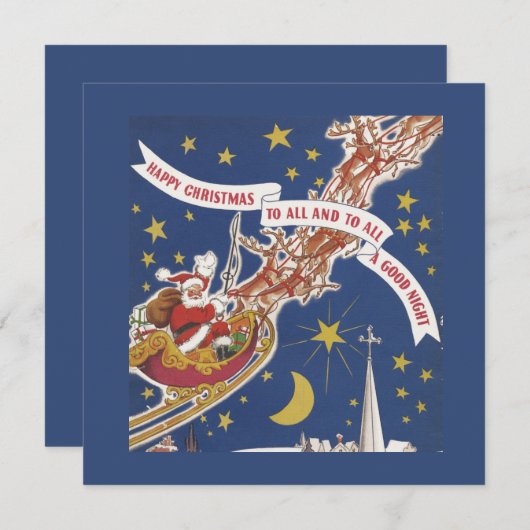 Carte Salutations de Noël (Devant / Derrière)