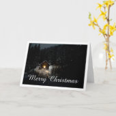 Carte Salutations de Noël avec Witch House (Fleur jaune)