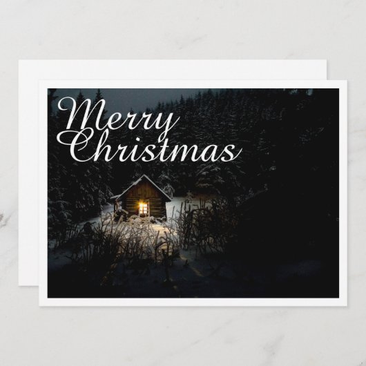 Carte Salutations de Noël avec Witch House (Devant / Derrière)