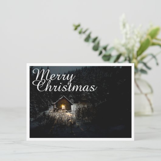 Carte Salutations de Noël avec Witch House (Debout devant)