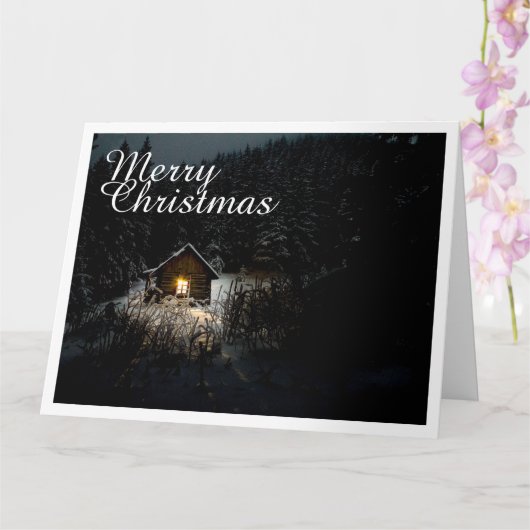 Carte Salutations de Noël avec Witch House (Orchidée)
