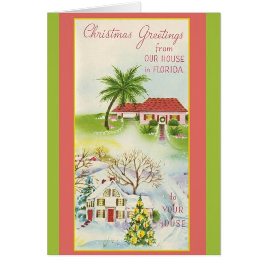 Carte Salutations de Noël de notre Chambre en Floride !