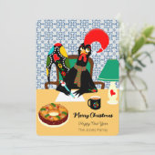 Carte Salutations de Noël du Rooster portugais (Debout devant)