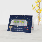 Carte Salutations de Noël du Snowbird (Fleur jaune)