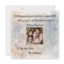 Salutations de Noël Snowflakes Script personnalisé