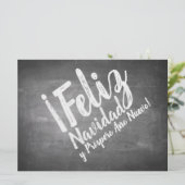 Carte Salutations de Noël sur l'ardoise (Debout devant)