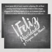 Carte Salutations de Noël sur l'ardoise (Devant / Derrière)